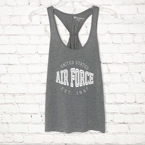 Champion White US Air Force Graphic Racerback Tank